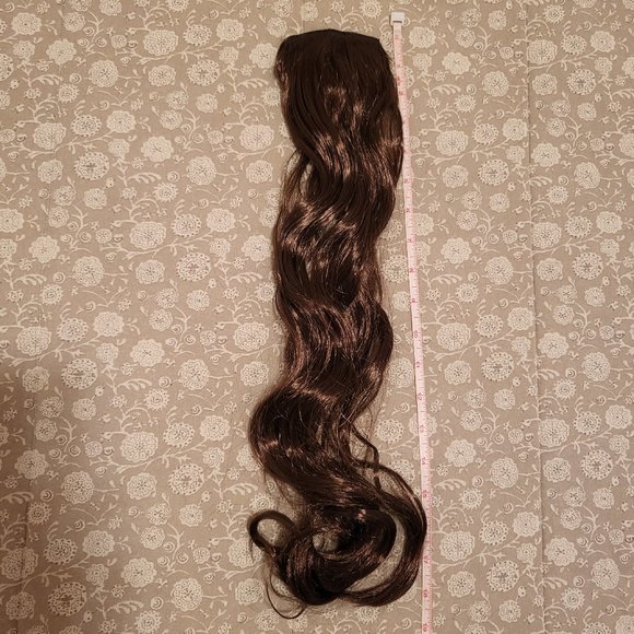NEW Hair Extension, Synthetic, Clip, Med. Reddish/Golden Brown, 18" - Picture 6 of 15